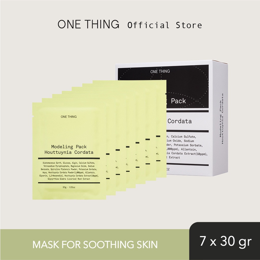ONE THING Houttuynia Cordata Modeling pack 1set (7pcs) | Masker Wajah Peel Off - Calming, Soothing, 