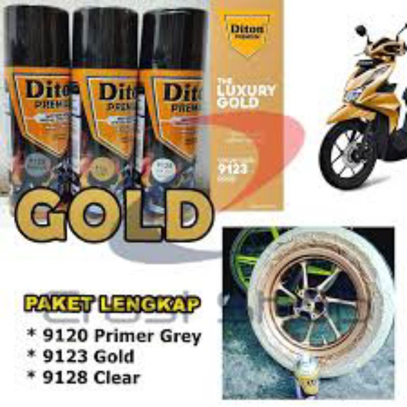 PAKET DITON PREMIUM 9123 Gold RCB Cat Semprot 400CC