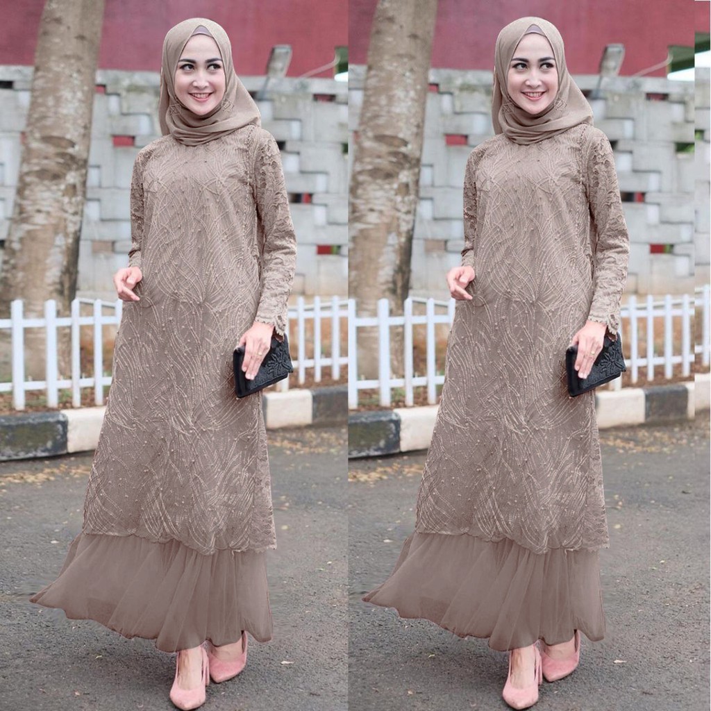 Harga Model Baju Gamis Brokat Terbaik Dress Muslim Fashion Muslim Mei 2021 Shopee Indonesia