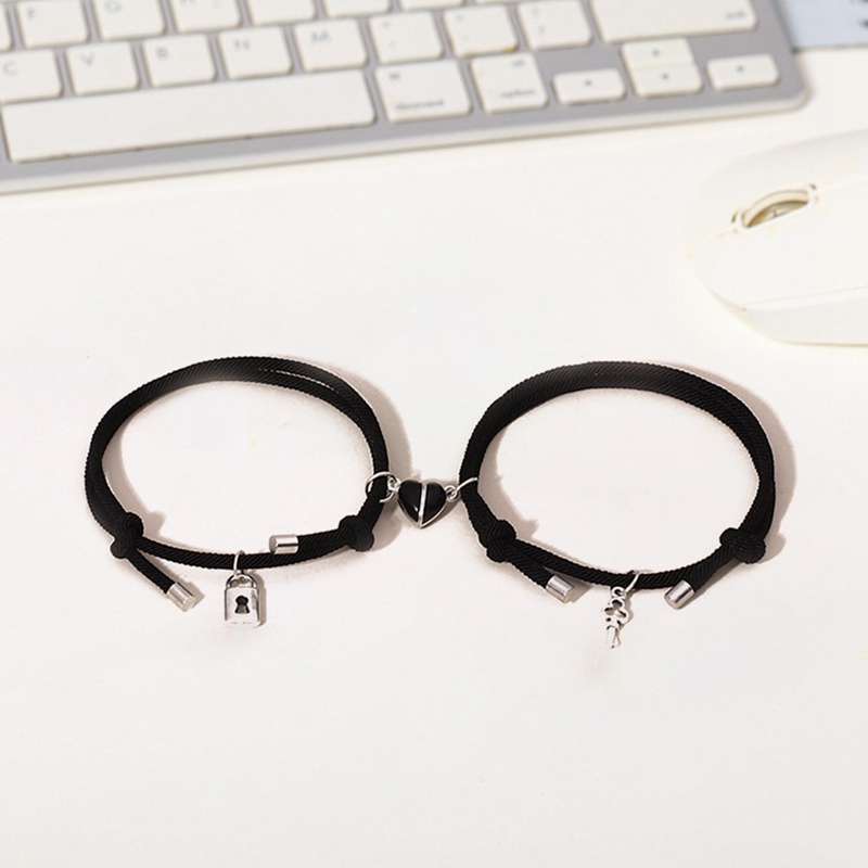 Fancyqube 2pcs Gelang Magnetik Handmade Dapat Disesuaikan Untuk Wanita