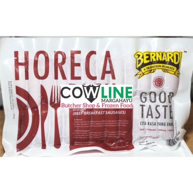 

Bernardi Sosis Sapi Breakfast Beef VP Nett: 1Kg