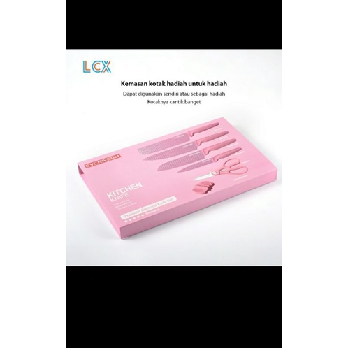 PisauDiamondKnifeSet/SetPisauDapur/PisauBerlianMerahMudaPisau/PisauTajam
