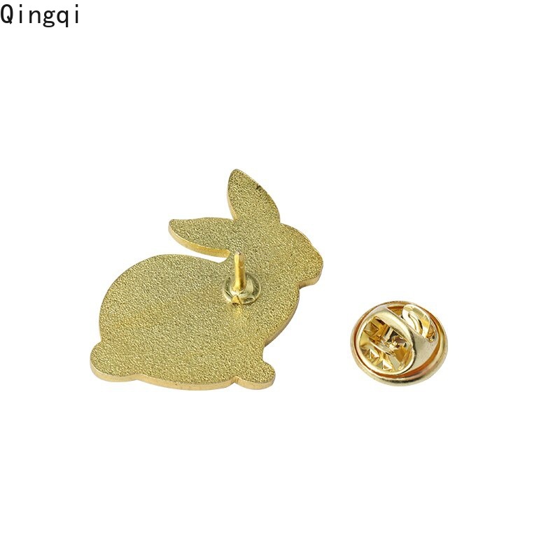 Bros Pin Enamel Bentuk Kartun Hewan Kelinci Untuk Anak