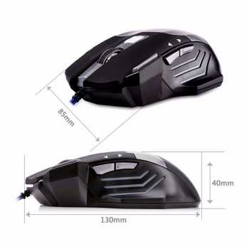 MOUSE GAMING YXLM 7 KEYS LED GAMING MOUSE 5500 DPI - 315 - BLACK MOUSE