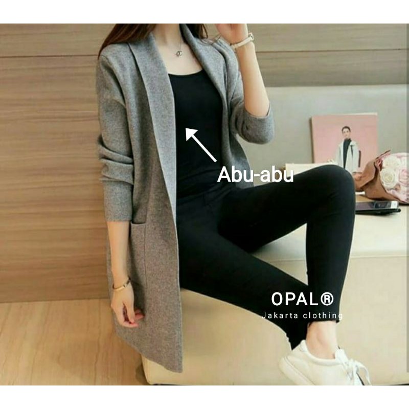 CARDIGAN WANITA,BABYTERY ABU-ABU (outwear)
