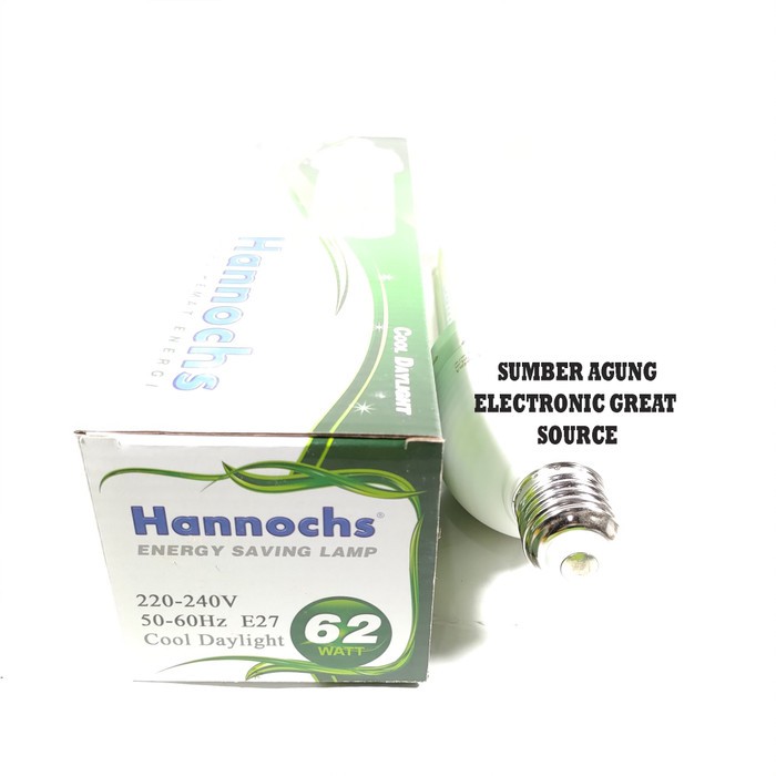 Hannochs Lampu 62W Jari Terang Hemat Listrik 4Jari Green Hanoch Hannoc