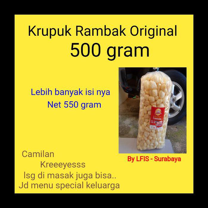 

TERBARU! KRUPUK RAMBAK 500 GRAM DOROKDOK KRECEK KULIT SAPI PILIHAN MURAH