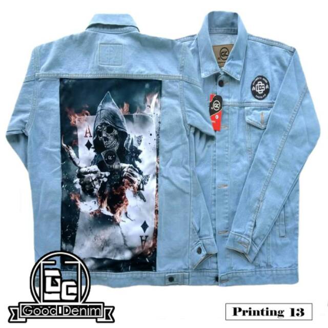 Jaket Jeans Printing Zombie Bioblitz