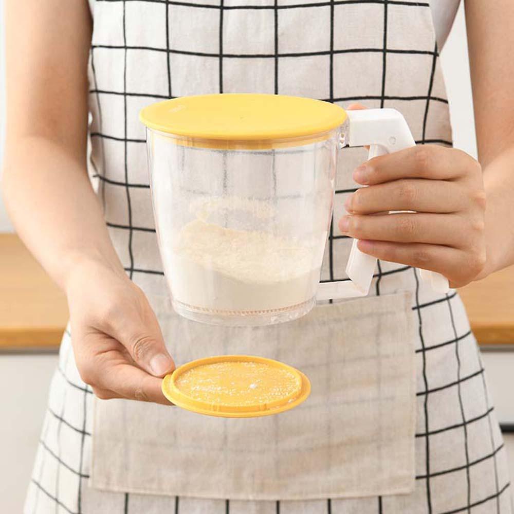 [Elegan] Saringan Tepung Handheld Home Bakeware Mesh Icing Sugar Baking Pastry Alat