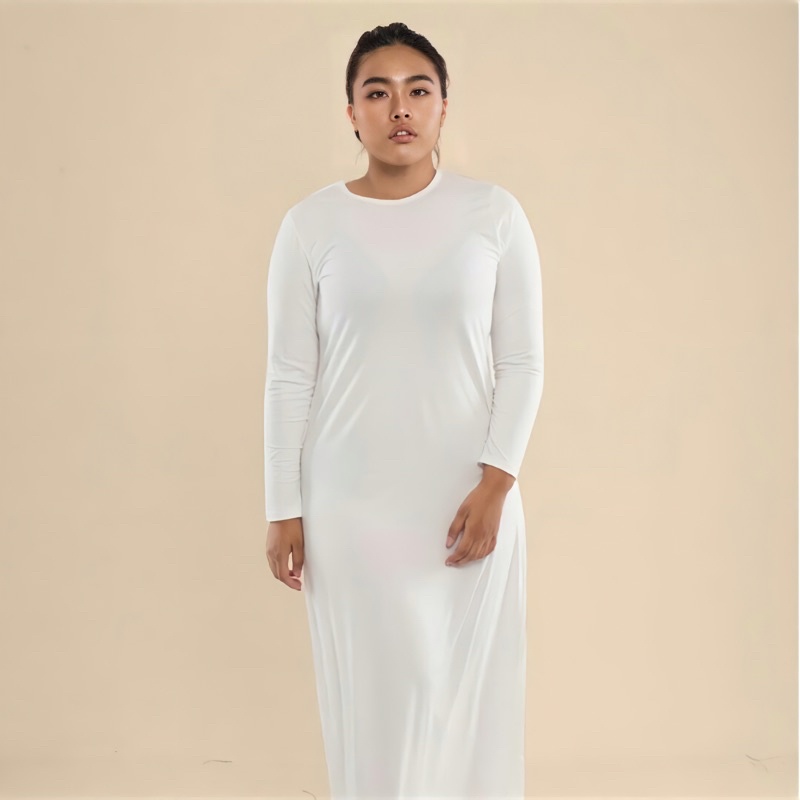 Big Size Manset Gamis Terusan Polos JADECLOVER T189+  XXXL, XXXXL, XXXXXL