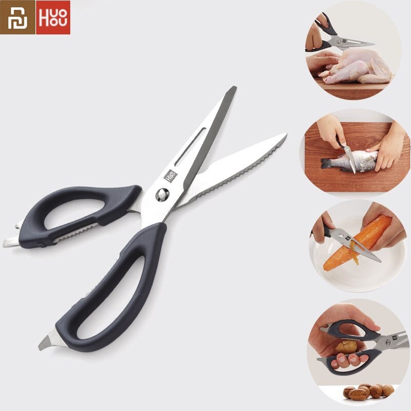 Gunting Daging Dapur Serbaguna Kitchen Meat Scissors Stainless Steel Multifunctional Bottle Opener Detachable Scissors Pembuka Botol