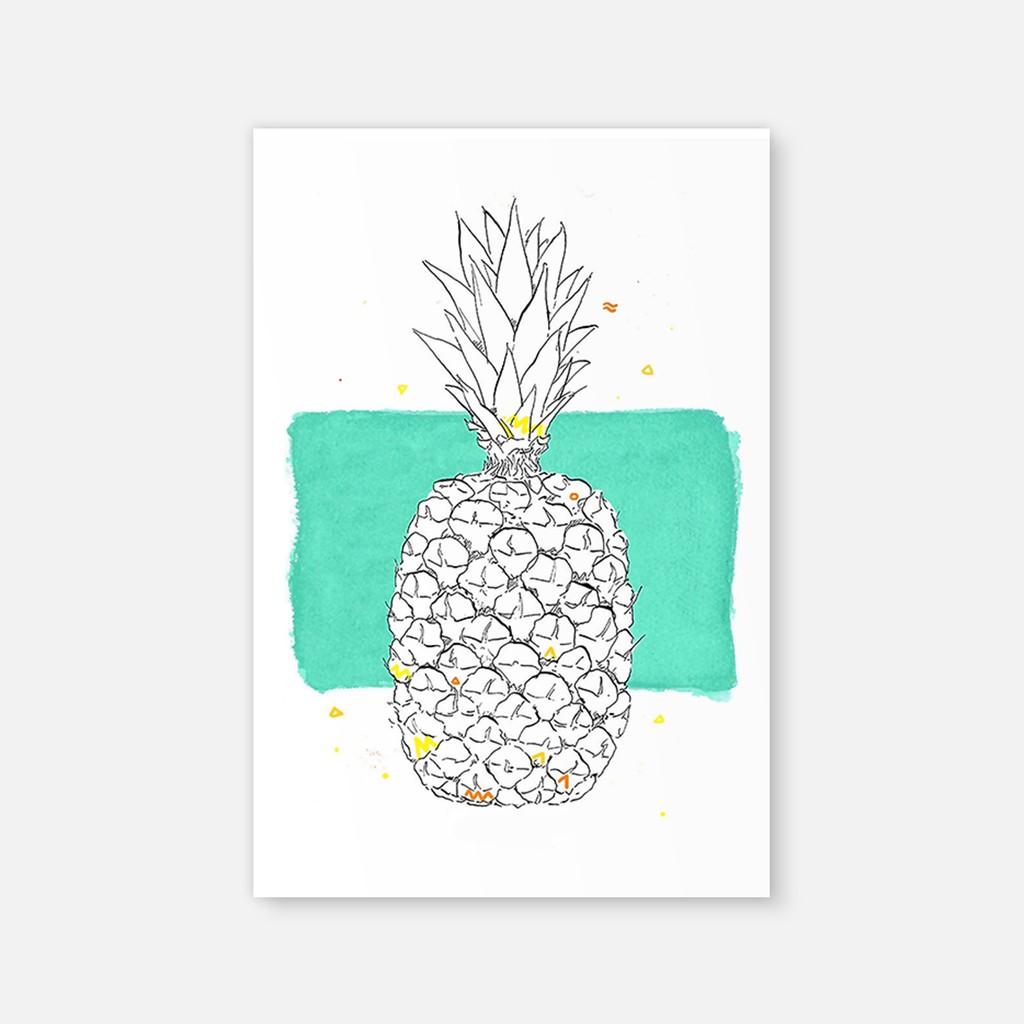Hiasan Dinding Hiasan Kamar Wall Decor Pineapple Sketsa - WD46