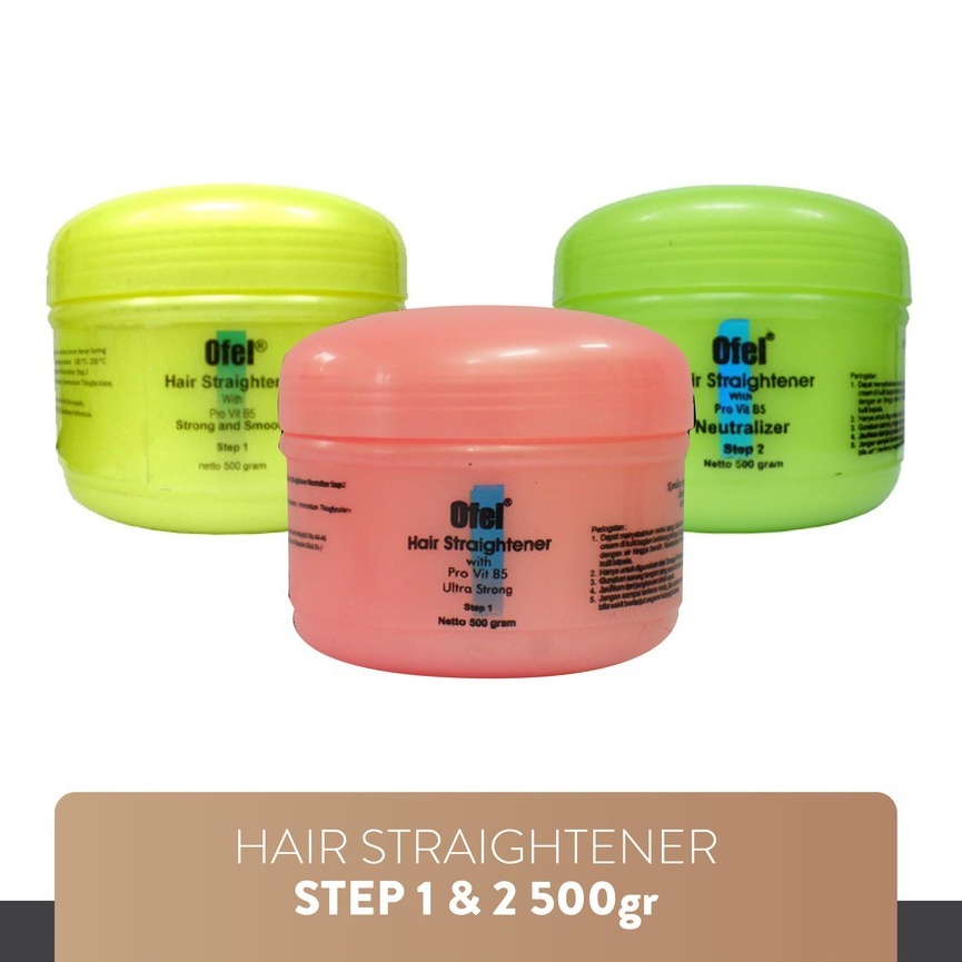 (500gr) Ofel Hair Straightener Smoothing | Step 1 / Step 2
