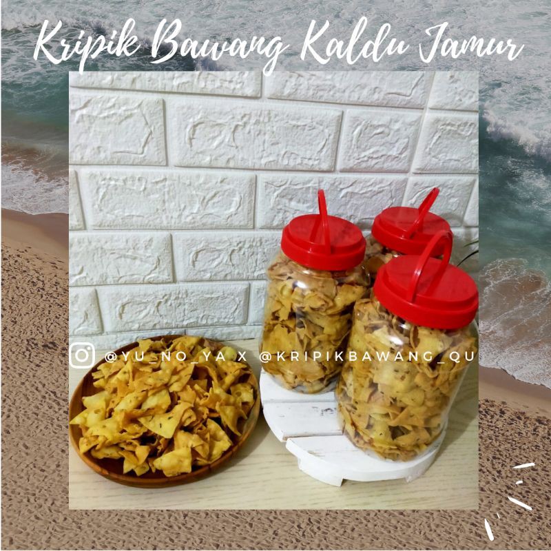 

Kripik Bawang Kaldu Jamur / Kripik Bawang Sehat Non MSG / keripik bawang tanpa bahan pengawet