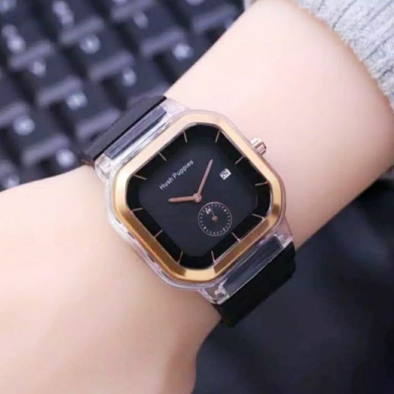 Jam Tangan Wanita_Hush_Puppies_Tanggal Aktif Strap Rubber bisa COD