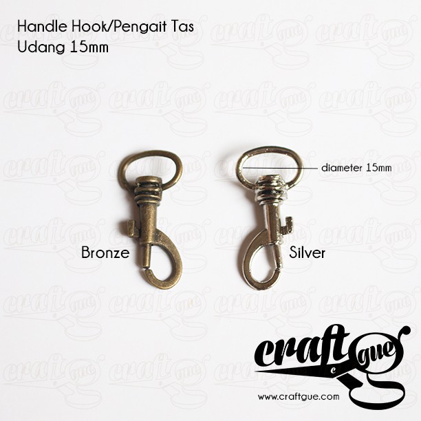 Handle Hook/Pengait Tas Udang 15mm (Pairs = 2pcs)