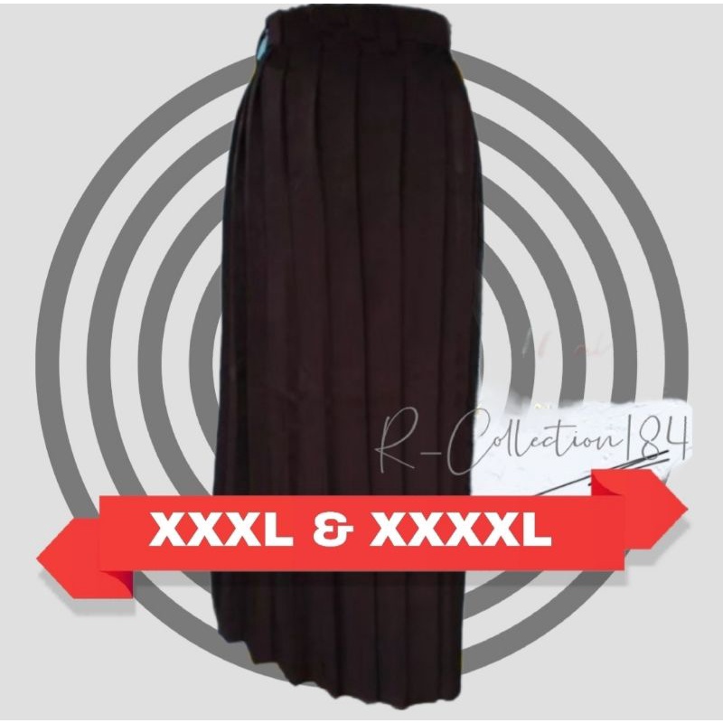 SUPER JUMBO XXXL/4L dan XXXXL/5L ROK REMPEL Sekolah Kerja Hitam Putih Abu SMA Coklat Pramuka Biru SMP Merah SD Hijau MI MDA