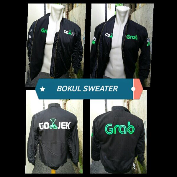 jaket bomber gojek grab