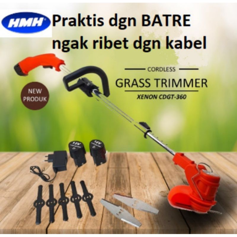 XENON promo mesin potong rumput padi batrei cordless brush cutter