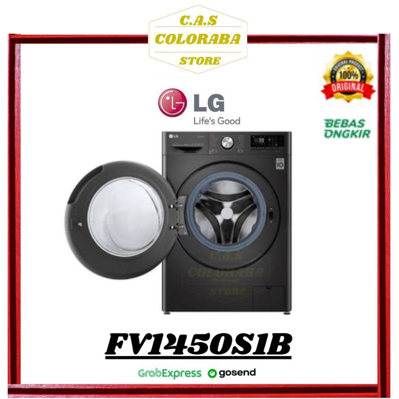 MESIN CUCI LG FRONT LOADING 10,5Kg FV1450S1B | LG MESIN CUCI FV1450S1B