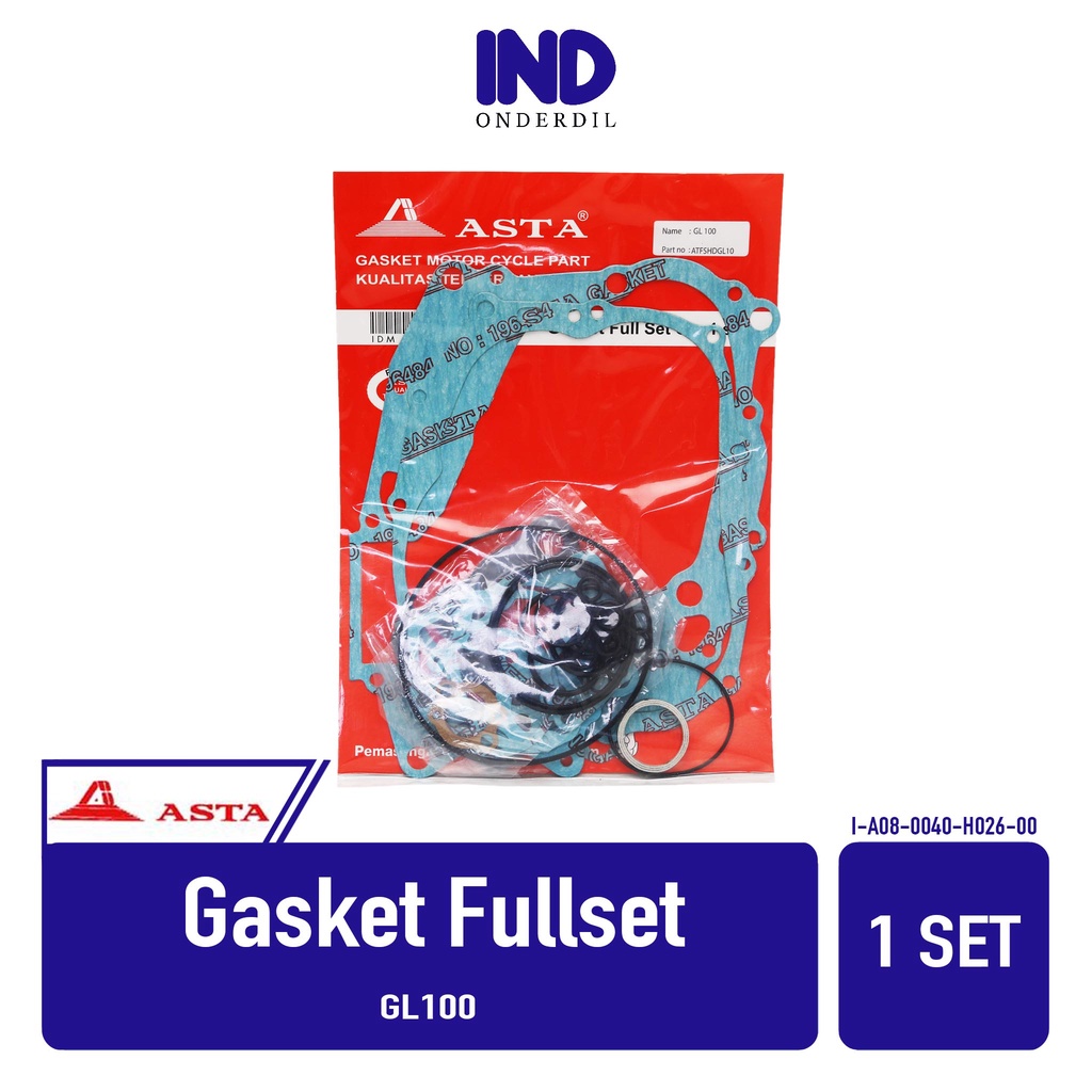 Gasket Perpak-Fullset-Topset Paking-Packing Full-Top-Set GL100-CB100 GL-CB 100 Merk Asta