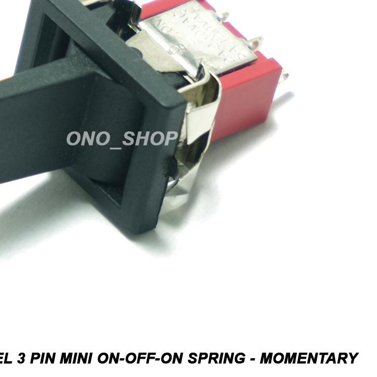 Saklar Togel 3 Pin Mini On-Off-On Spring - Momentary ✴