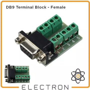 DB9 Female to Terminal Block Header Adapter RS-232 RS232