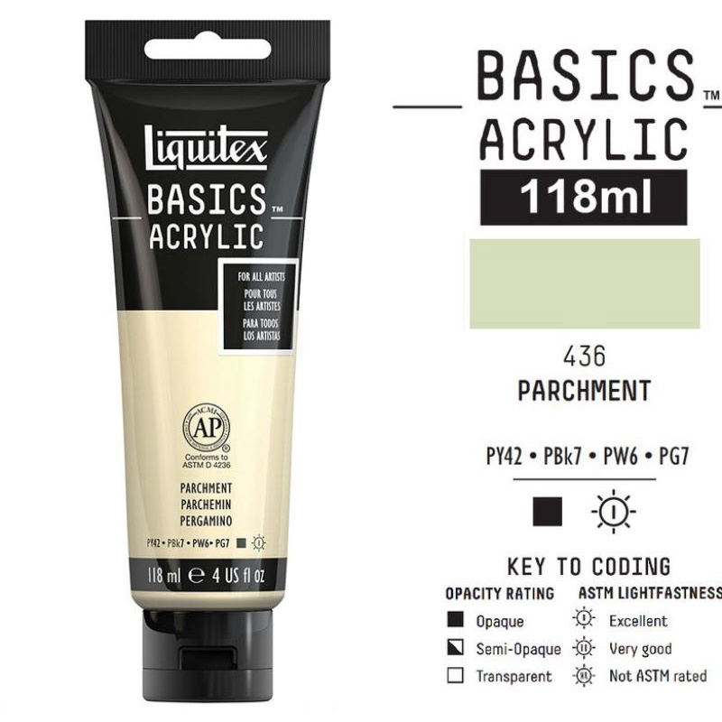 

LIQUITEX BASICS ACRYLIC COLOUR 118 ML PARCHMENT