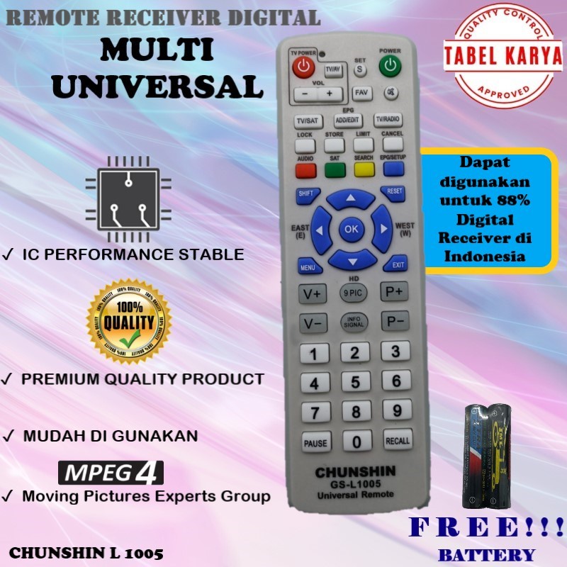 REMOTE REMOT RECEIVER DIGITAL MPEG4 UNIVERSAL