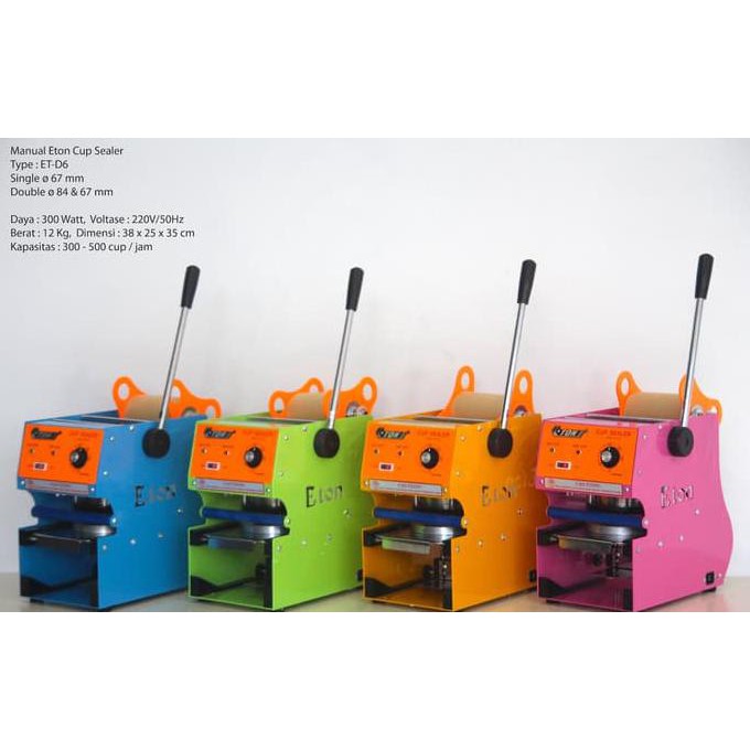 Buruan Serbu Mesin Pres Gelas Plastik Minuman - Mesin Press Cup Sealer Eton-Et D6