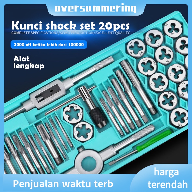 NEW Tap Die Set Hand Tap and Dies Set 20 Pcs - Alat Snai dan Tap Ulir Baut Senai Die Senei Kualitas