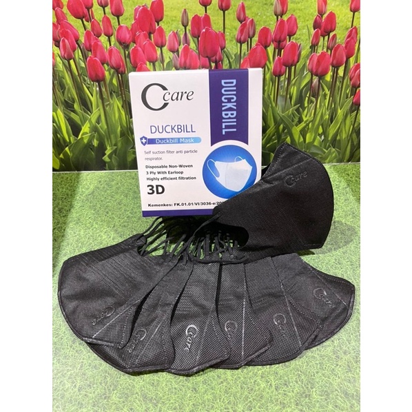 Duckbill Ocare Isi 50pcs Hitam Embos Garis Hidung