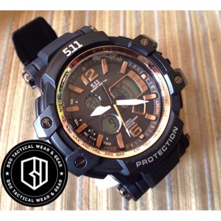 FASHION PRIA JAM TANGAN PRIA JAM TANGAN 511 TACTICAL PROTECTION SPORT WATCH DUAL TIME