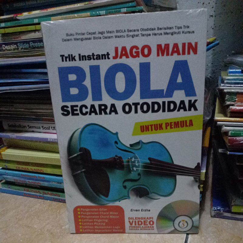BUKU TRIK INSTANT JAGO MAIN BIOLA SECARA OTODIDAK UNTUK PEMULA dilengkapi video pembelajaran