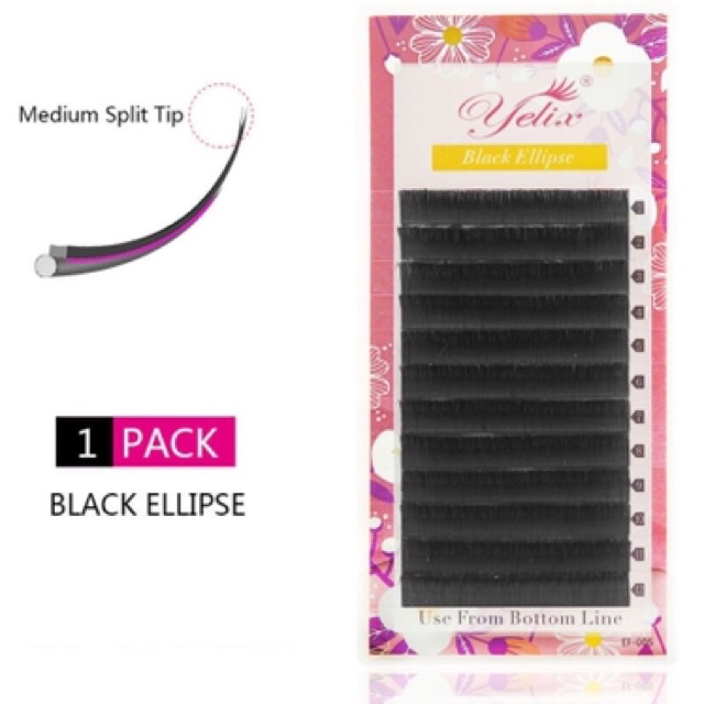 READY YELIX BLACK ELLIPSE Eyelash extension UKURAN LENGKAP (LEMBUT BANGET)