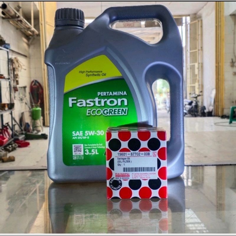 Paket Oli LCGC  Fastron EcoGreen 5w-30 + Filter oli Agya Ayla Sigra Calya