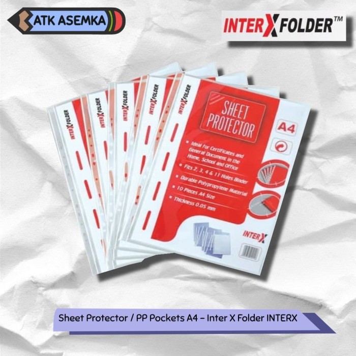 

Sheet Protector / PP Pockets A4 - Inter X Folder INTERX Atk