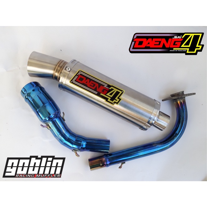 KNALPOT DAENG SAI4 BLUEMOON AEROX VARIO MIO BEAT NMAX PCX MIO ADV DLL INLET 38/50 MM