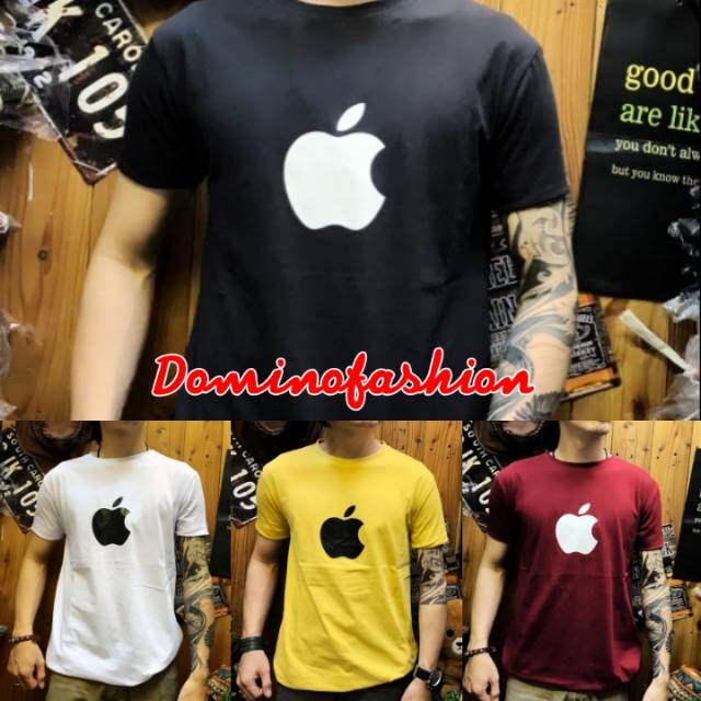 Kaos pria murah / kaos distro / kaos cowok apple basic