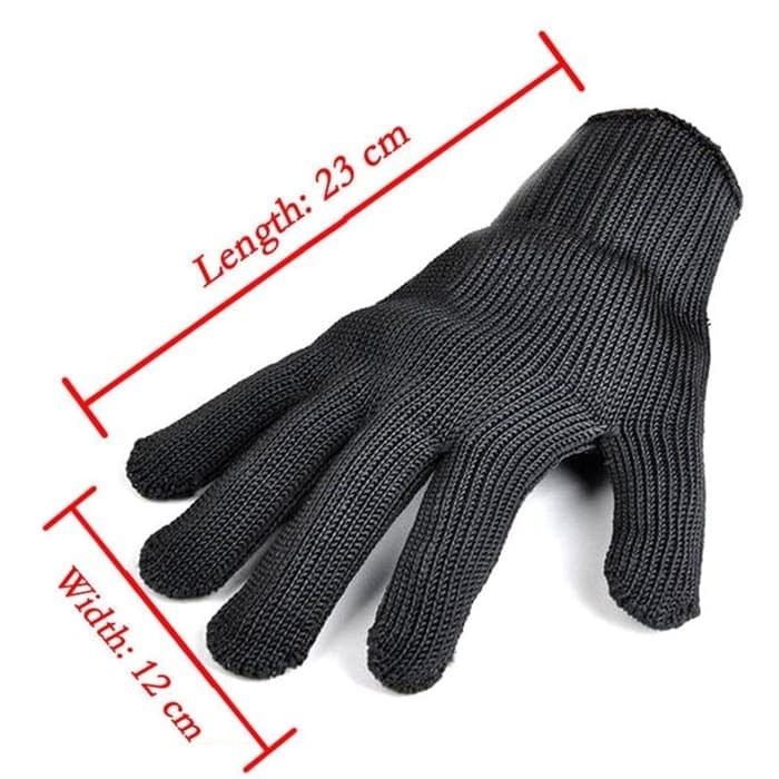 1Pasang Steel Glove Sarung Tangan Kawat Metal Anti Gores Potong