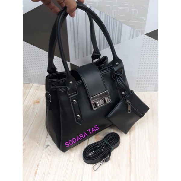 PROMO!!! COD SODARA TAS TOTTE BAGS FAMILI TIGA RUANG TAS FASHION MASAKINI SIZE 18x25cm