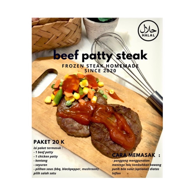 DOUBLE STEAK RUMAHAN “FROZEN” isi 2daging