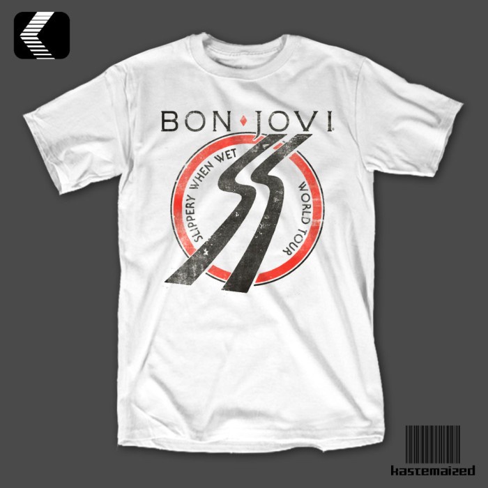 Kaos Band BON JOVI - SLIPPERY WHEN WET TOUR