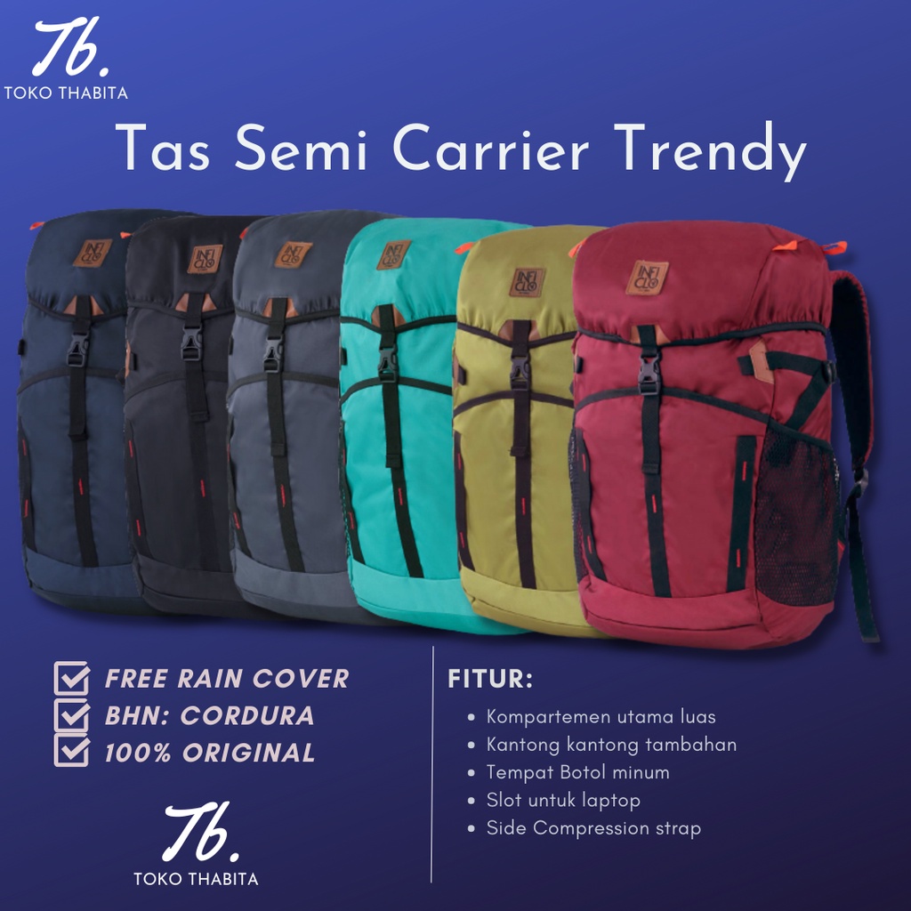 Toko Thabita - Tas Punggung Gunung Semi Carier Inficlo 40 Liter Ransel Outdoor Pria Backpack Hiking Travelling