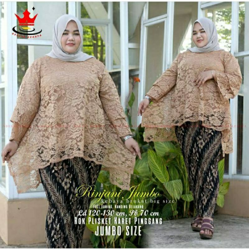 setelan kebaya rinjani jumbo/kebaya jumbo/rinjani jumbo/kebaya bianca big size M L XL XXL XXXL XXXXL