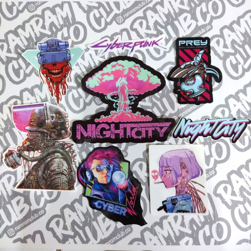 

STICKER PACK VINYL CYBERPUNK 1 WATERPROOF STIKER TUMBLR