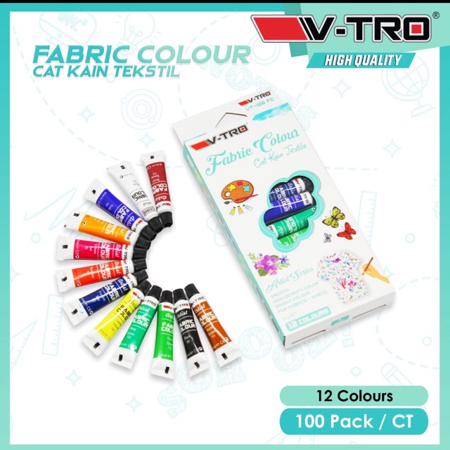 

Fabric color 12 warna 6 ml vtro