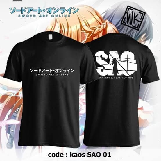 tshirt baju Kaos Sword Art Online
