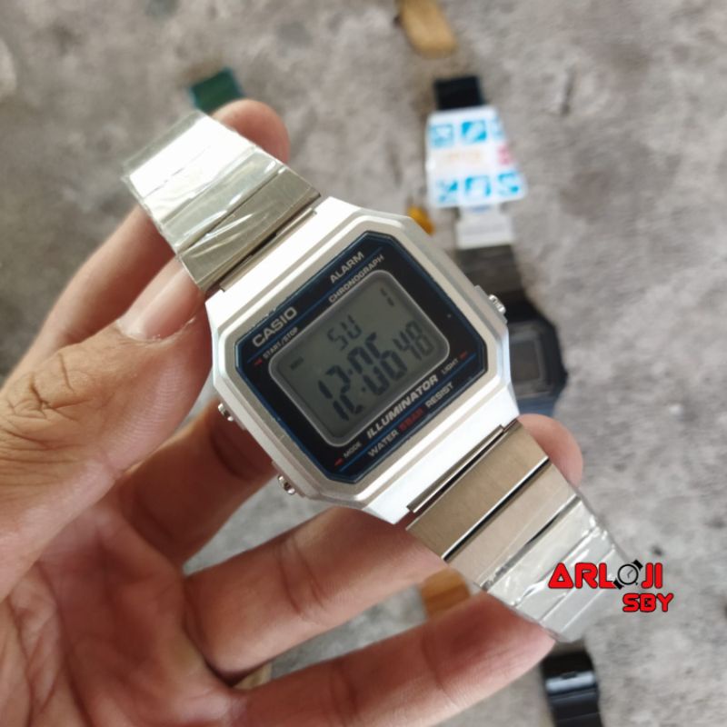 JAM TANGAN CASIO DIGITAL RANTAI B-650 STAINLESS JAM TANGAN PRIA WANITA CEWEK