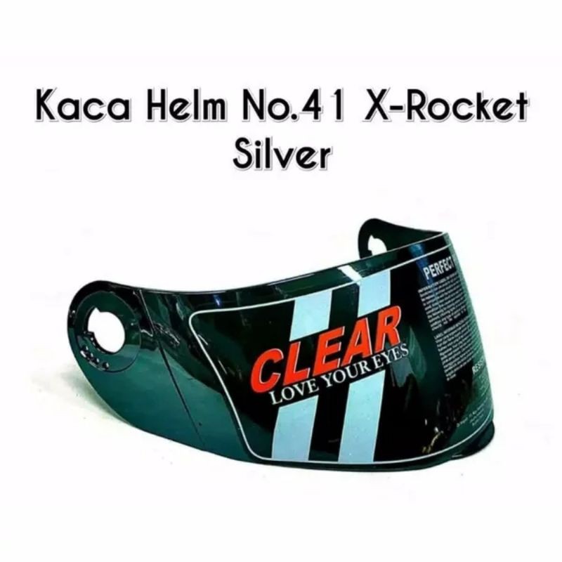 [COD] Distributor KACA Visor KYT X-ROCKET Iridium Silver || x rocket silver Chrome - rainbow pelangi